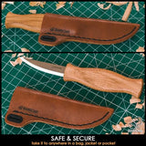 BeaverCraft Sloyd Knife C4s 3.14" Wood Carving Sloyd Knife with Leather Sheath for Whittling and Roughing for Beginners and Profi Durable High Carbon BeaverCraft