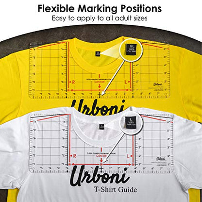 Tshirt Ruler Guide for Vinyl Alignment and Center Designs, T shirt Ruler Alignment Tool Placement for Heat Press and Cricut - WoodArtSupply