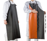 ETBOL Chemical Resistant Vinyl Apron - Black Plus Size Unisex PVC Aprons for Dishwashing,Dog Grooming,Gardening,Fish Cleaning,Lab Work ETBOL