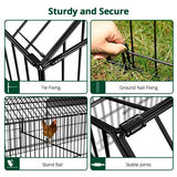 PawGiant Chicken Coop 86"×40" Chicken Run Pen for Yard with Cover Outdoor Metal Portable Chicken Tractor Cage Enclosure Crate Outside for Small PawGiant
