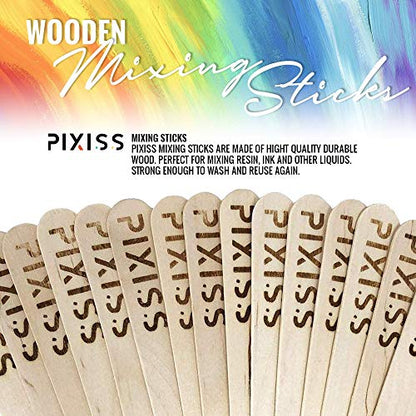 Disposable Measuring Cups For Resin - 20x Pixiss 10 Ounce Graduated Mixing Cups for Epoxy Resin - Cups with Measuring Lines, Large Silicone Sheet for - WoodArtSupply