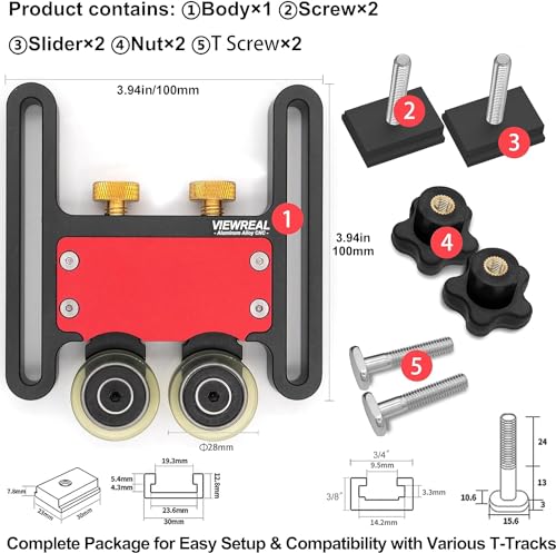Versatile Bearing Roller Featherboards for Table Saw and Router Table Fence: Precise Cutting and Enhanced Safety with Featherboards for Table Saw ViewReal