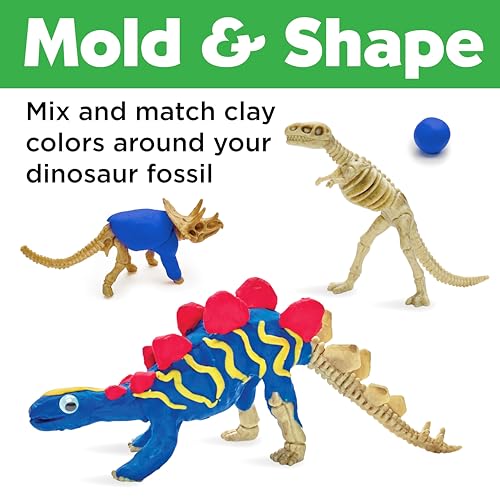 Creativity for Kids Create with Clay Dinosaurs - Build 3 Dinosaur Figures with Modeling Clay, small - WoodArtSupply