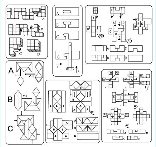 Brain Teaser Puzzles 3D Children's Adult IQ Test Puzzles for Unlock Interlock Puzzle Wooden Toys LFLQ