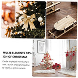 VOSAREA 5pcs Sled Unfinished Wood Rnaments Christmas Sleigh Cutouts Christmas Tree Hanging Ornament Tabletop Wood Sleigh Miniature Sleigh Christmas VOSAREA