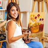 BOSOBO Paint Brushes Set, 2 Pack 20 Pcs Round Pointed Tip Nylon Hair Artist Acrylic Paint Brushes for Acrylic Oil Watercolor, Face Nail Art, BOSOBO