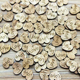 LIOOBO 500Pcs Wood Crafts Wooden Crafts Wooden Hearts Love Wooden Buttons 100pcs Bamboo LIOOBO