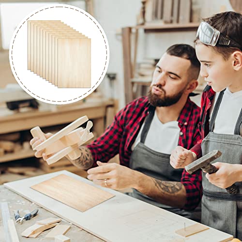 48 Pcs 12 x 8 x 1/16 Inch Basswood Sheets Thin Wood Sheets Unfinished Balsa Wood Sheet for DIY Projects Architectural Models Wood Engraving Wood Juexica