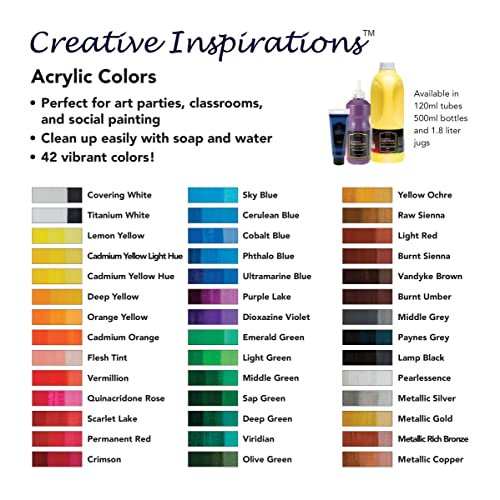 Creative Inspirations Acrylic Paint - Smooth, Rich, Creamy, Free-Flowing and Washable Paint, Flesh Tint, 120 mL Tube - WoodArtSupply