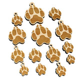 Wolf Coyote Paw Print Mini Wood Shape Charms Jewelry DIY Craft - 16mm (22pcs) - with Hole Sniggle Sloth
