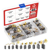 QCDENG 40PCS Electric Motor Carbon Brushes Replacement Repair Tool Set,10 Different Sizes Graphite Carbon Brush for Motor QCDENG