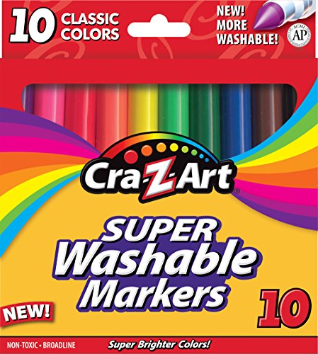 Cra-Z-Art Classic Washable Broadline Markers, 10 Count Cra-Z-Art