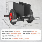 VEVOR Panel Dolly, 600LBS Capacity Slab Dolly, Heavy-Duty Drywall Mover with 8" Pneumatic Wheels, Adjustable Clamp Panel Cart for Drywall Sheet, VEVOR