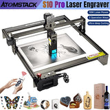 ATOMSTACK S10 Pro Laser Engraver, 10W Output Diode Laser Cutting Machine with 0.06*0.06mm Compressed Spot, 50W High Precision Laser Engraving KoveYzao
