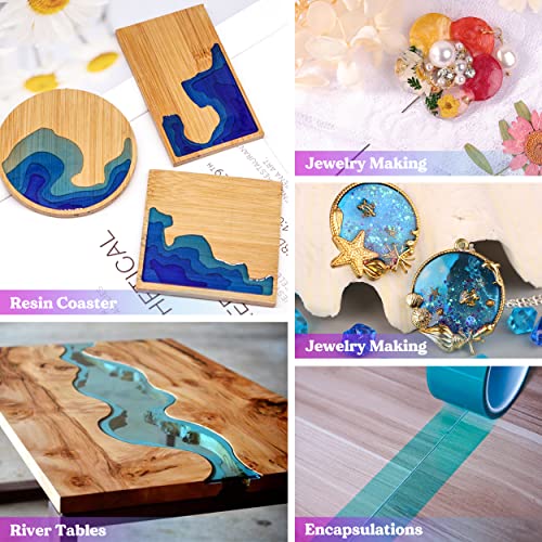 LET'S RESIN Resin Tape,2Inch Wide x 108FT Long Epoxy Tape,Thermal Adhesive Tape,High-Temperature Heat Insulation, Easy Peel, Release Resin Tape for LET'S RESIN