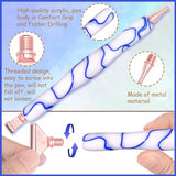 Praise V Do Diamond Painting Art Drill Pen Kit with Screw Stainless Steel Silver Metal Tip Nibs Placers Roller Tool Accessories, Ergonomic Diamond Praise V Do