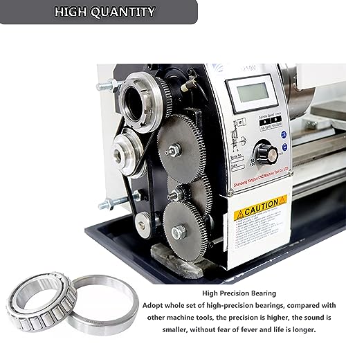 INTSUPERMAI Metal Lathe 8"X24" Mini Metal Lathe 1100W Benchtop Metal Lathe Inch Thread Wood Metal Lathe Variable Speed Lathe