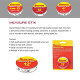 Starrett Tape Measure Stix with Adhesive Backing - Mount to Work Bench, Saw Table, Drafting Table - 1/2" x 12', English Metric, Right-Left Reading - Starrett