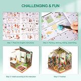 RoWood DIY Miniature Dollhouse Kit with Furniture, 1:24 Scale Model House Kit, Mini Dollhouse Model Kits for Adults, Crafts for Adults Teen Gifts on Rowood
