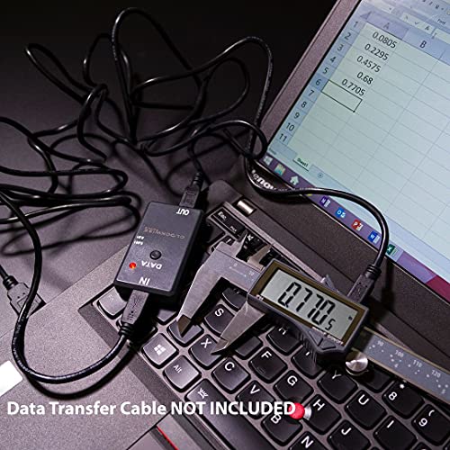 Clockwise Tools IP54 Grade Digital Caliper, DCLR-0805 0-8" /200mm, Inch/Metric/Fractions Conversion, Stainless Steel, Large LCD Screen Clockwise Tools