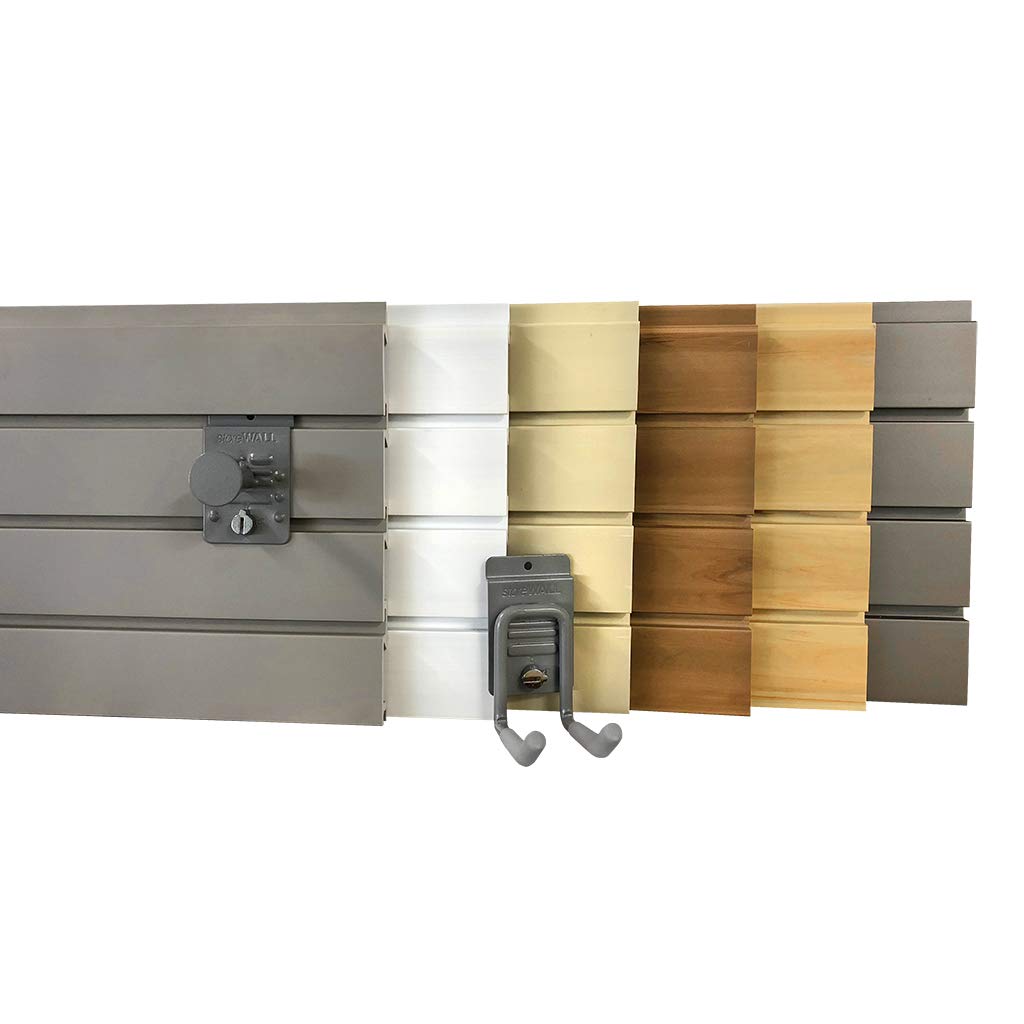 StoreWALL Standard Duty 4' ft. Slatwall Panels (Set of 4 Panels, Covers 16 sq. ft.) (Brite White) StoreWALL