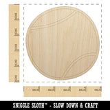 Tennis Ball Doodle Unfinished Wood Shape Piece Cutout for DIY Craft Projects - 1/8 Inch Thick - 4.70 Inch Size Sniggle Sloth