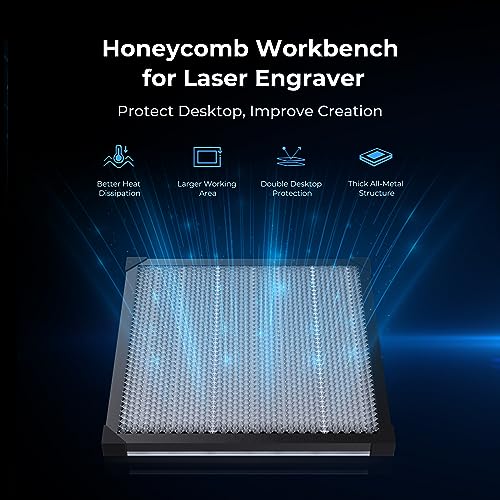 Creality Honeycomb Working Table 500 * 500mm, Laser Honeycomb Bed for Laser Engraver, Aluminum Honeycomb Cutting Table for Fast Heat Dissipation and - WoodArtSupply