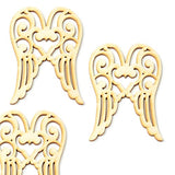 Pack of 24 Unfinished Wood Angel Wings Cutouts by Factory Direct Craft - Blank Angel Wing Wooden DIY Shapes for Christmas Holiday Crafts (3-1/4" x Factory Direct Craft