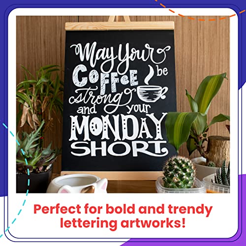 White Jumbo Chalk Markers - 15mm Window Markers | Pack of 2 White pens - Use on Cars, Chalkboard, Whiteboard, Blackboard, Glass, Bistro | Loved by Chalkola