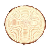 TAICHEUT 15 Pack 6-7 Inch Unfinished Natural Wood Slices for Crafts, Unfinished Wood Slices with Natural Bark Log Circles for Coasters, Ornaments, TAICHEUT