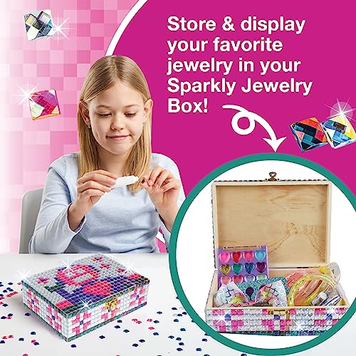 PURPLE LADYBUG Decorate Your Own Sparkly Little Girls Jewelry Box - Arts and Crafts for Kids Ages 6-8 Girls, Crafts for Girls 8-12 - Great 6 7 8 Year