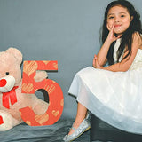 SAVITA 12 Inch Blank Wooden Number 4 Unfinished Wood Slices Sign Board for DIY Craft Projects Home Sign Wall Birthday Wedding Party Decoration (4) SAVITA