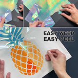 Stardustworkx Opal Holographic Heat Transfer Vinyl 11 Pack Holographic Iron on Vinyl Rainbow Vinyl Glitter HTV Metallic HTV Sheets Chameleon Stardustworkx