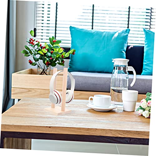 SUPVOX Headphone Stand Wooden Headset Holder Wooden Earphone Headphones Stand for Desk Headset Storage Rack Headset Holder Stand Desk Earphone Stand SUPVOX