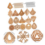 VILLCASE 3 Sets Wooden Geometric Earrings Leather Earring Making Kit African Earrings for Women Unfinished Wood Earrings Wooden Jewelry DIY Kits VILLCASE