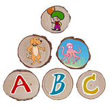 KINJOEK 36 PCS Natural Wood Slices 3.5-4 Inch with Bark Unfinished Wood Circles for Coasters DIY Crafts Wedding Decorations Christmas Ornaments KINJOEK