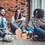 TEHAUX Unfinished Wood Dice, 3pcs 57mm Small Wooden Cubes 6 Sided Wood Cubes with Rounded Corners for Classroom Board Games DIY Sticker Math Counting TEHAUX