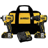 DEWALT ATOMIC 20V MAX* Cordless Drill Combo Kit , Compact (DCK278C2) DEWALT