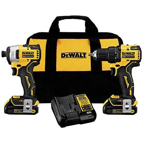 DEWALT ATOMIC 20V MAX* Cordless Drill Combo Kit , Compact (DCK278C2) DEWALT