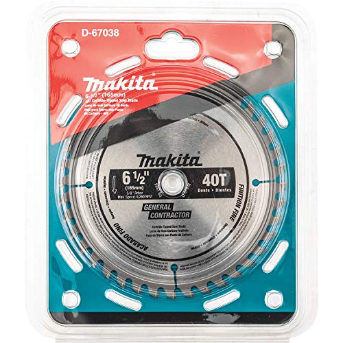 Makita D-67038 6-1/2" 40T Carbide-Tipped Circular Saw Blade, Fine Finish - WoodArtSupply