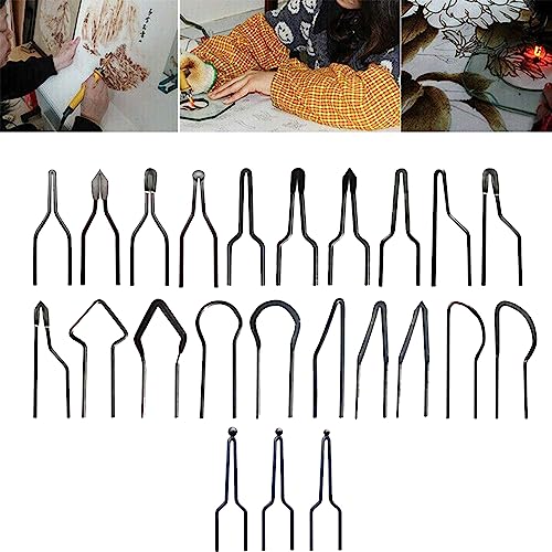 Pyrography Tips Replacement Wood Burning Tips,Assorted Pyrography Wire Pen Nibs for 60W Pyrography Wood Burning Kit,Pyrography Machine Accessory ABCISI