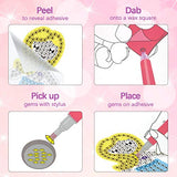 ORIENTAL CHERRY Arts and Crafts for Kids Ages 8-12 - Make Your Own GEM Keychains - 5D Diamond Painting by Numbers Art Kits for Girls Kids Toddler ORIENTAL CHERRY