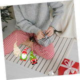 Yardenfun 40pcs Dwarf Wood Chips Wooden Christmas Decorations Decoupage Paper Blank Wooden Cutouts Unfinished Wood Cutouts Christmas Hanging Pendant Yardenfun