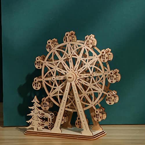 bennama 3D Wooden Puzzles Ferris Wheel Model Kits, Brainteaser and Puzzle for Christmas/Birthday,Gifts for Adults and Teens to Build Combination bennama