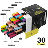 ARTISTRO 30 Acrylic Paint Pens Extra Fine Tip and 30 Acrylic Paint Markers Fine Tip, Bundle for Rock, Stone, Ceramic, Glass, Mugs, Wood, Metal, ARTISTRO