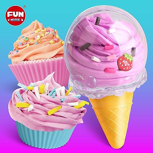 35.16 FL OZ Butter Slime Pack, FunKidz Soft Ice Cream Slime Kit for Girls 6-8 Premade 1040 ML Slime Toys Birthday Gifts Party Favor for Kids Age 6-12 FUN KIDZ