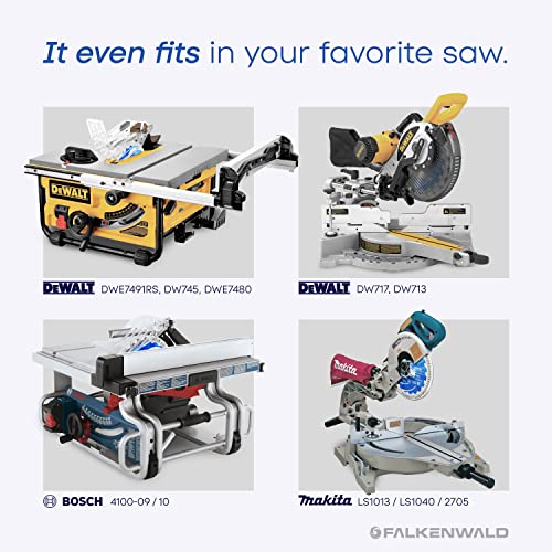 FALKENWALD 10 inch Saw Blade for Wood - Table Saw Blades 10 inch - 10 Saw Blade Carbide - Compatible with DEWALT 10-Inch Table Saw, Skil Saw etc. FALKENWALD