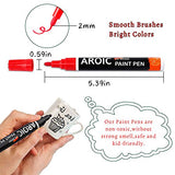 AROIC Paint Pens Paint Markers, 16 colors Oil-Based Waterproof Paint Marker Pen Set On Rock, Wood, Fabric, Metal, Plastic, Glass, Canvas, Mugs, AROIC