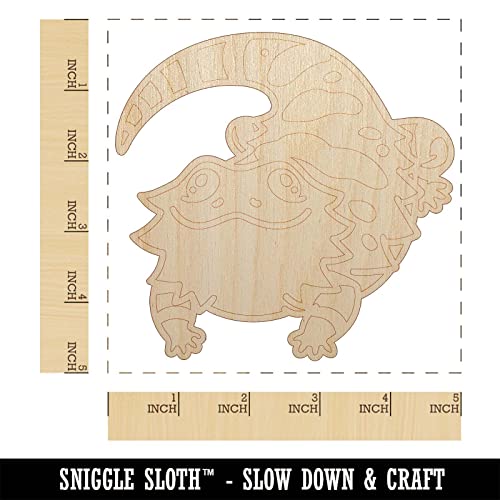 Fat Cute Bearded Dragon Lizard Reptile Unfinished Wood Shape Piece Cutout for DIY Craft Projects - 1/8 Inch Thick - 4.70 Inch Size Sniggle Sloth