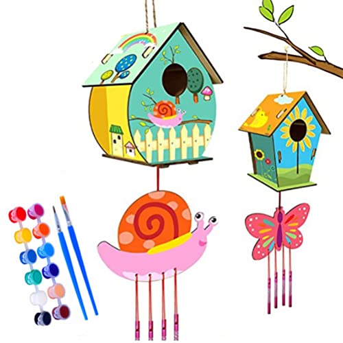 2-Pack Arts and Crafts for Kids, Make Your Own Bird Feeder & Wind Chim –  Soyeeglobal